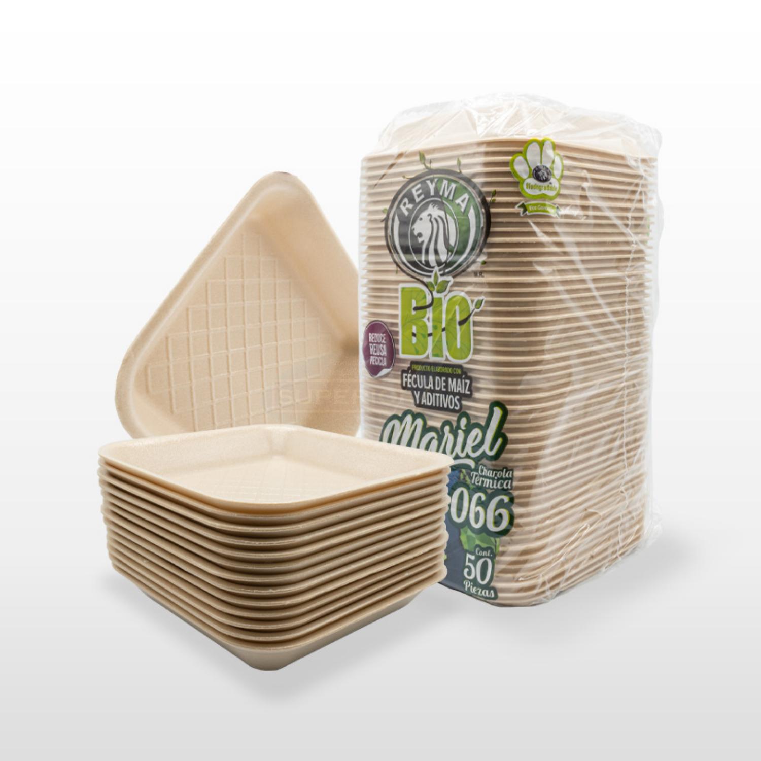CHAROLA MARIEL BIODEGRADABLE 066 C/50 PIEZAS